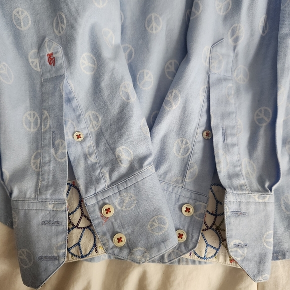 robert graham Shirt Size 2XL Peace Sign Embroidered. EUC - Picture 4 of 10